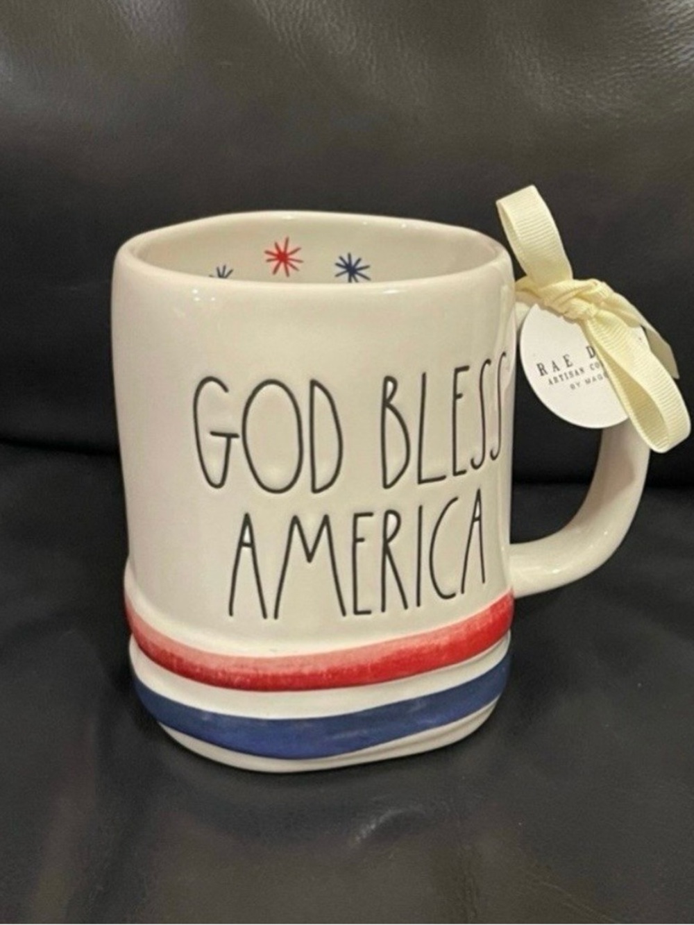 Patriotic Rae Dunn Mug GOD BLESS AMERICA